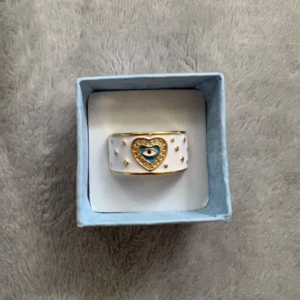 Turkish Eye Heart Ring